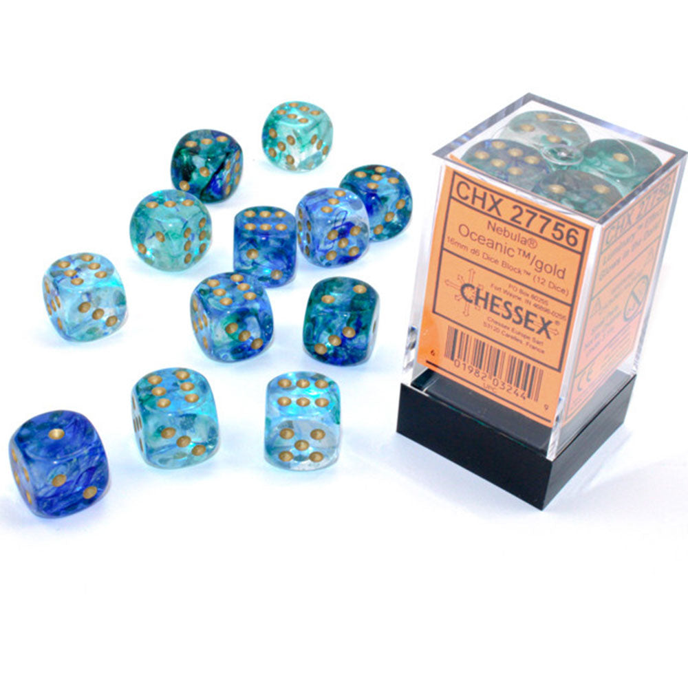 Mgławica Chessex 16 mm D6 Blok kostki