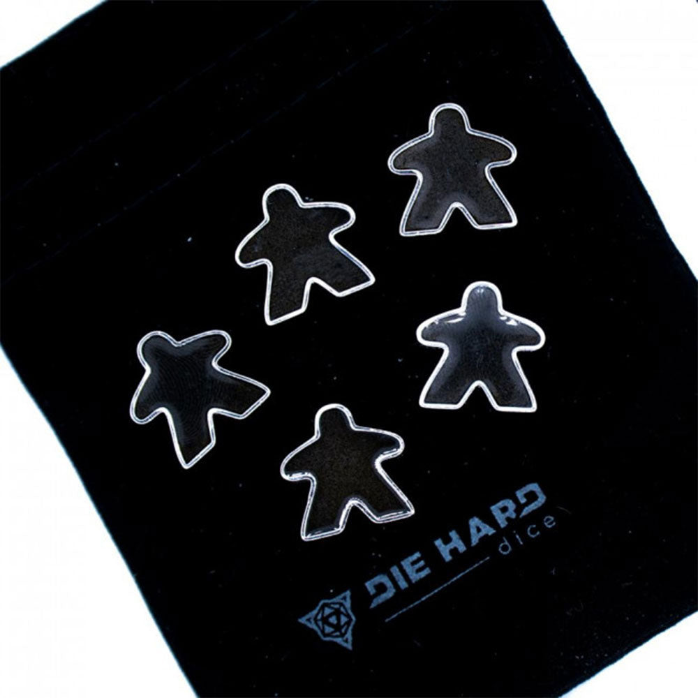  DHD Platinum Metal Meeples mit Tasche (5er-Set)