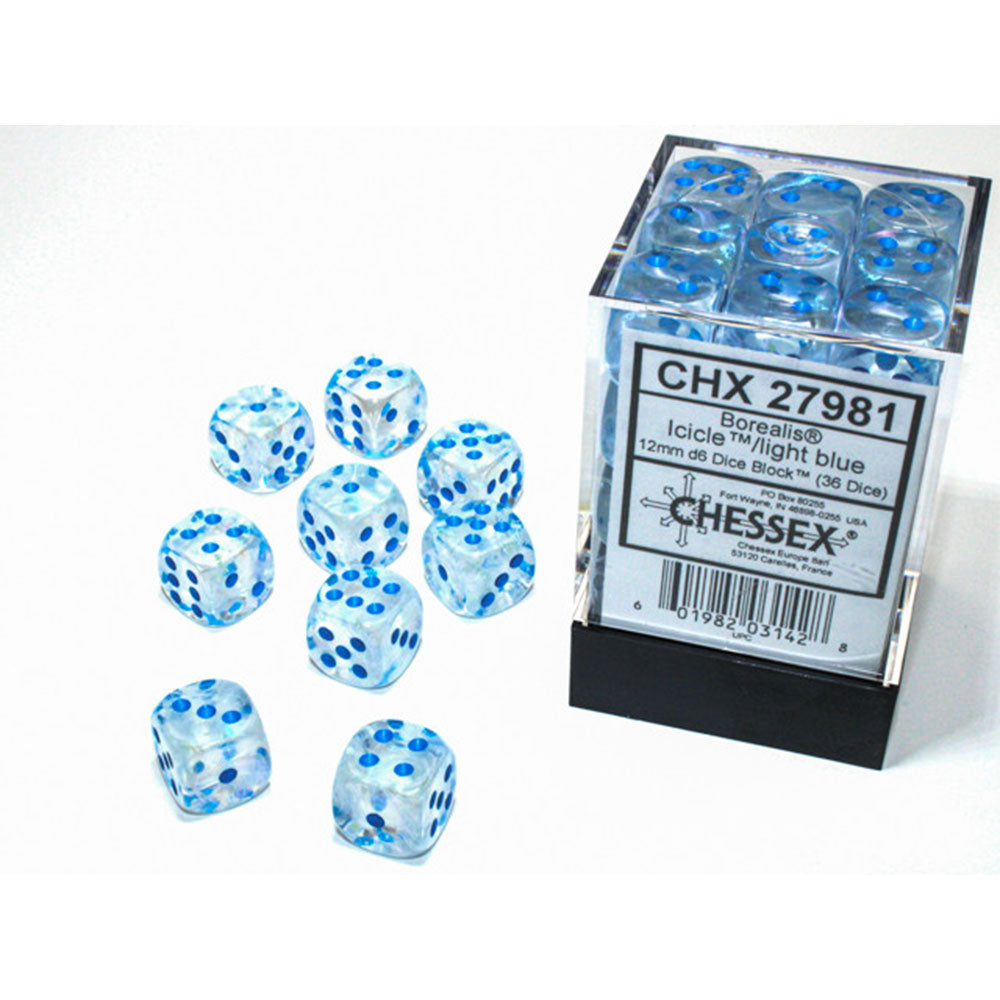 BOREALIS Chessex 12 mm D6 Luminary Block