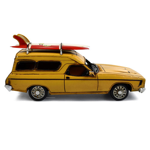 Yellow 1976 Ford XC Falcon Van Car Model (28x12.5x9.3cm)