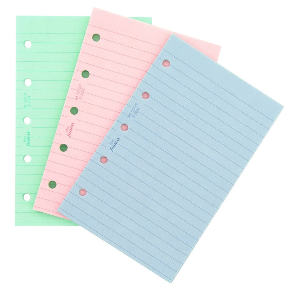 Filofax Mini Ruled Fashion Coloured Notepaper Refill