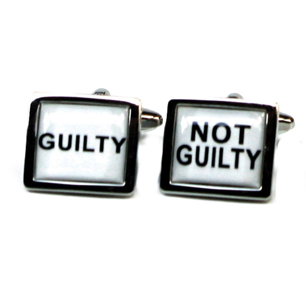 Guilty and Not Guilty Button Cufflinks