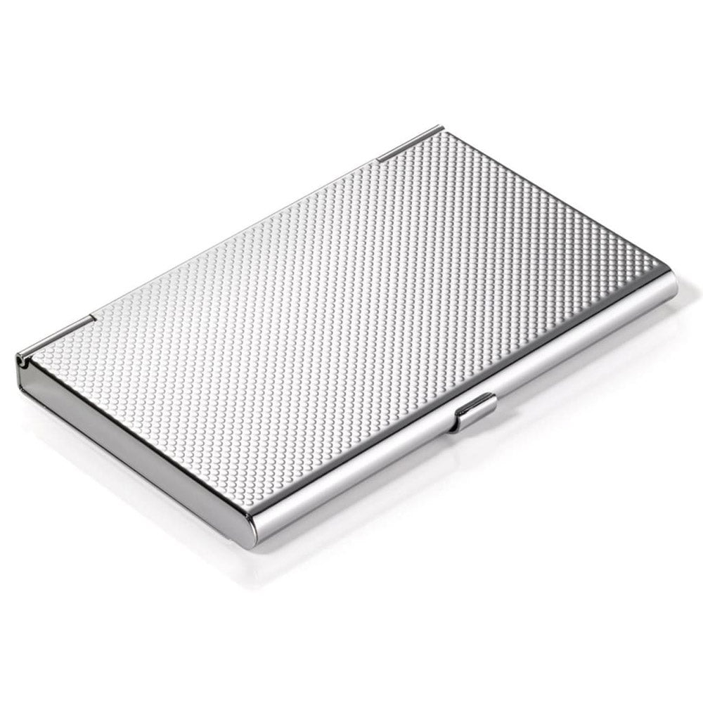 World Map Business Card Case (Silver)