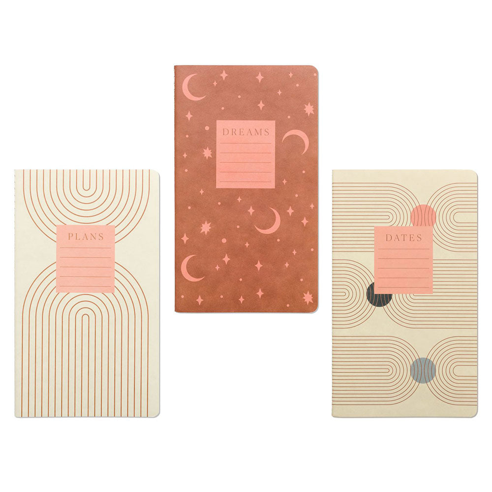 Stitch-Bound Notebook (Set of 3)