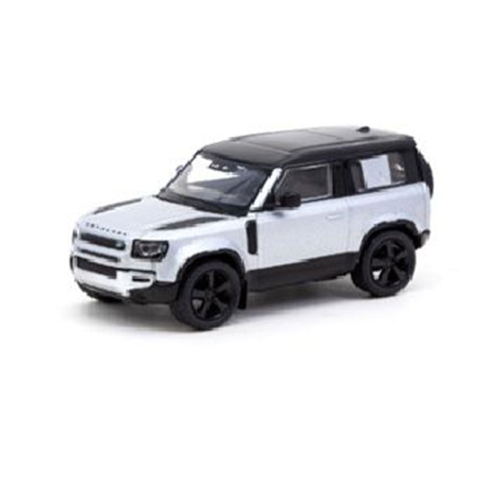 Land Rover Defender 90 1/64 Scale Model (Silver Metallic)