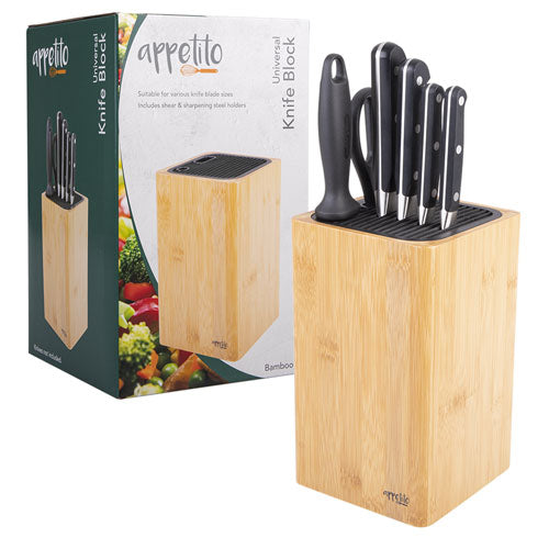 Appetito Square Universal Knife Block