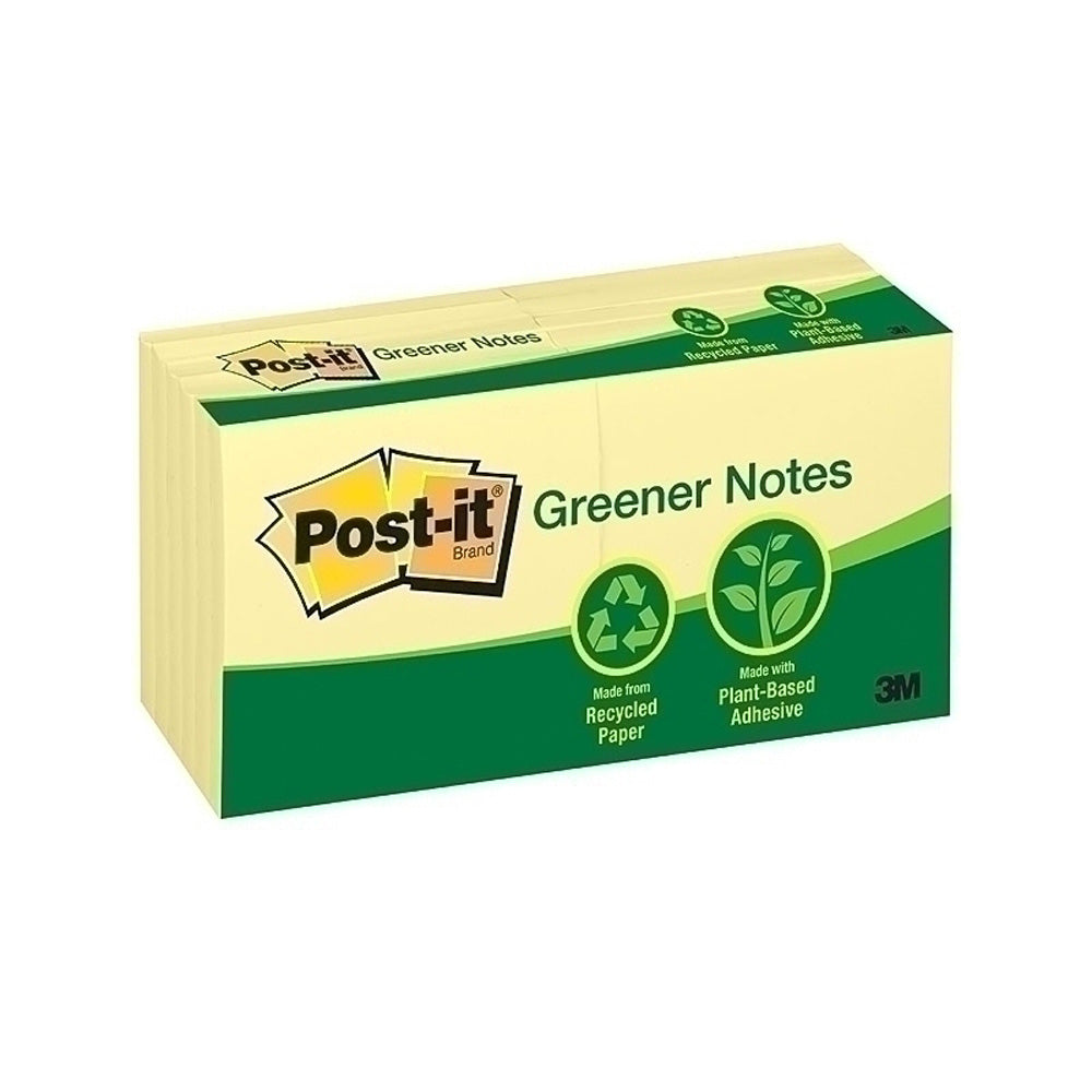 Notas más verdes post-it 12pk (amarillo canario)