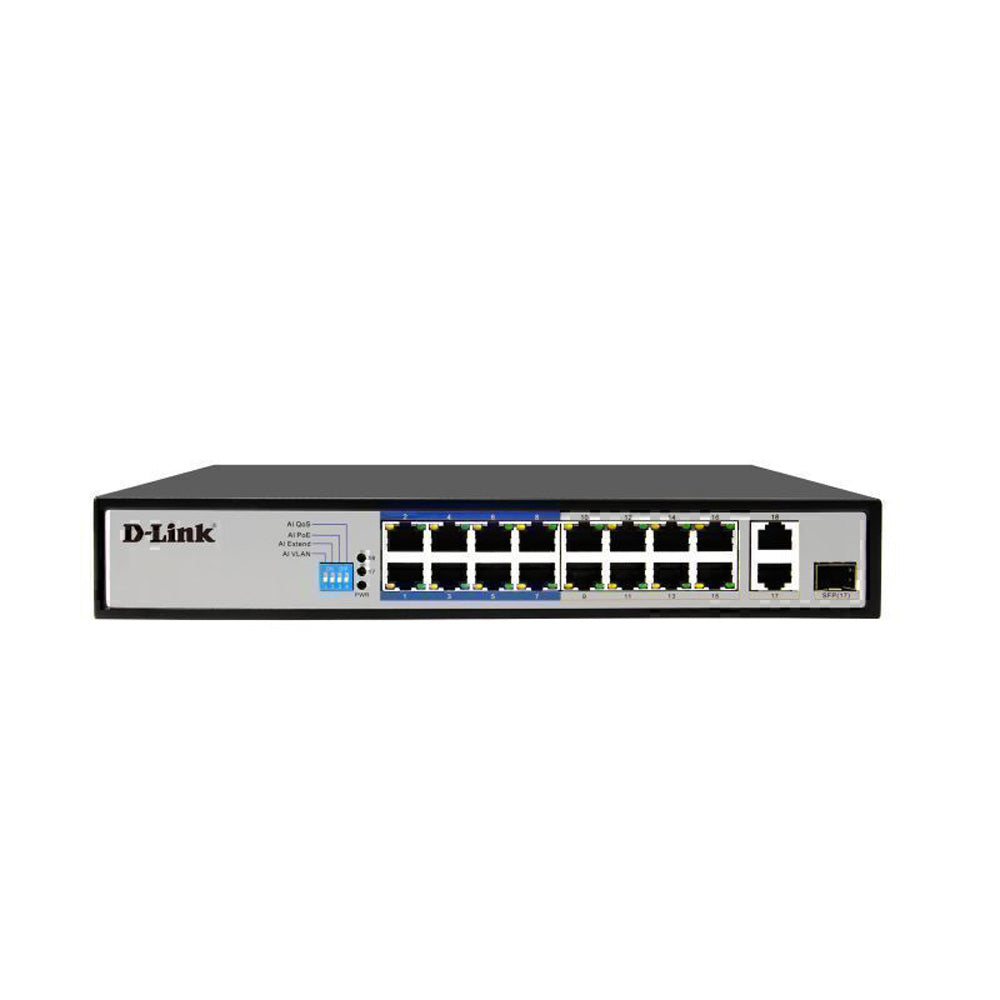 D-Link Poe Switch m/ lang rækkevidde Port