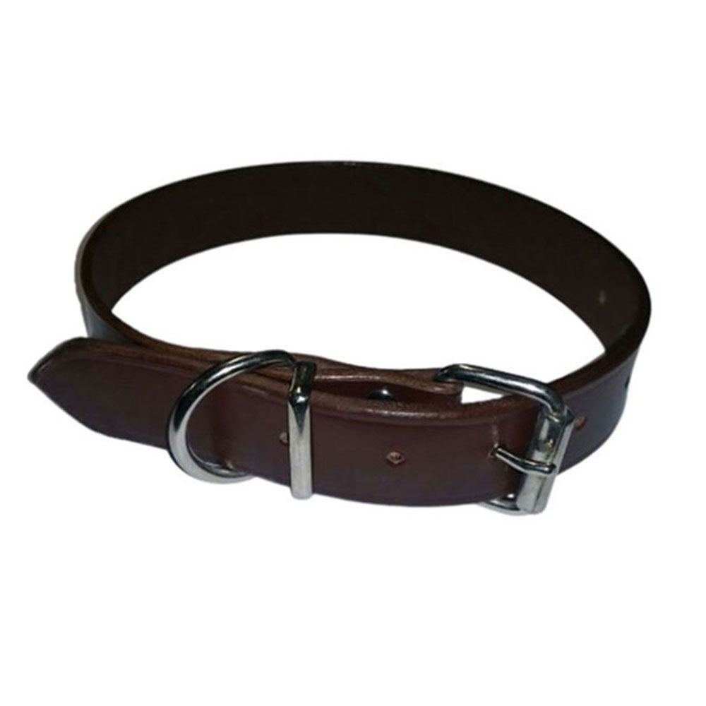 Leather Plain Collar (Brown)