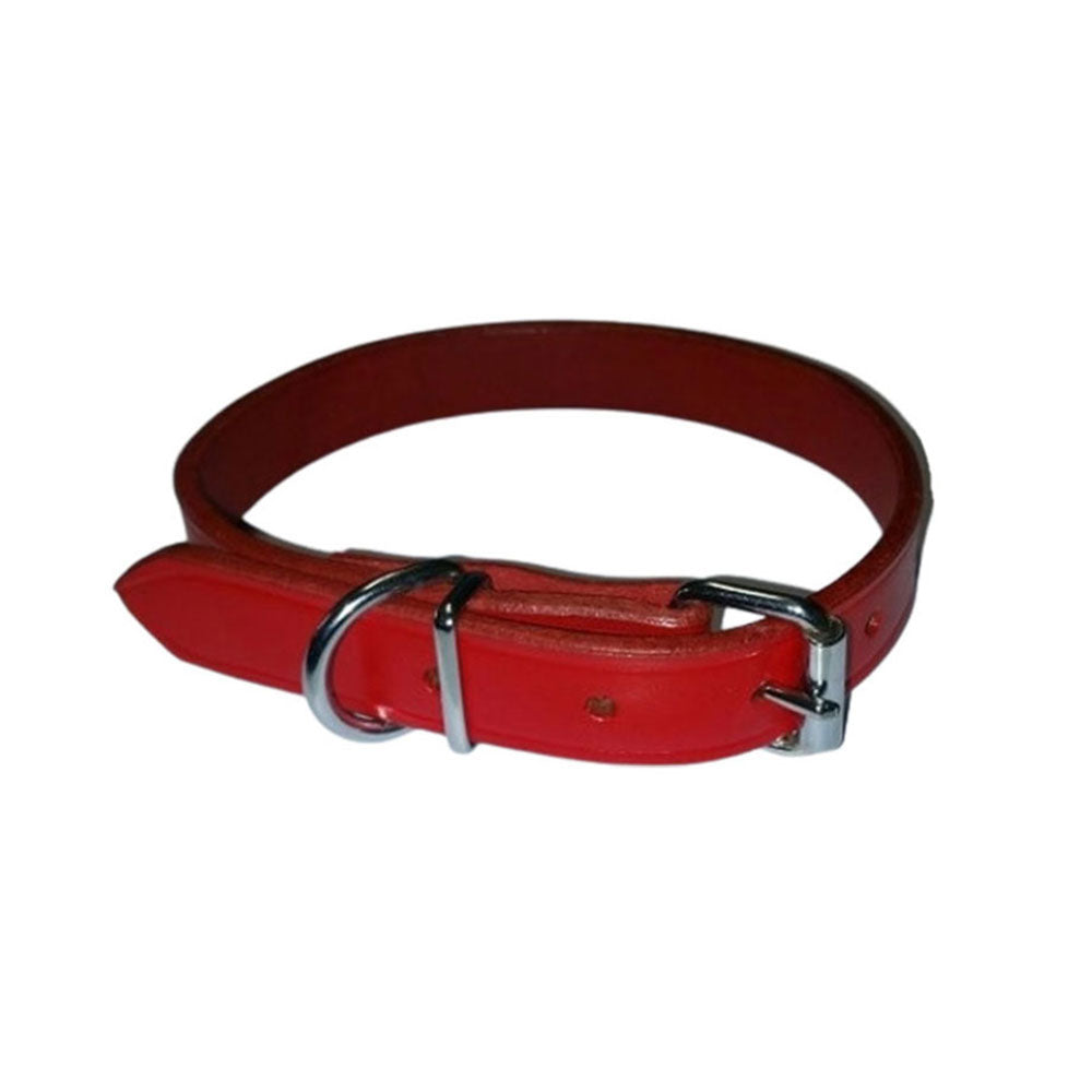 Leather Plain Collar (Red)