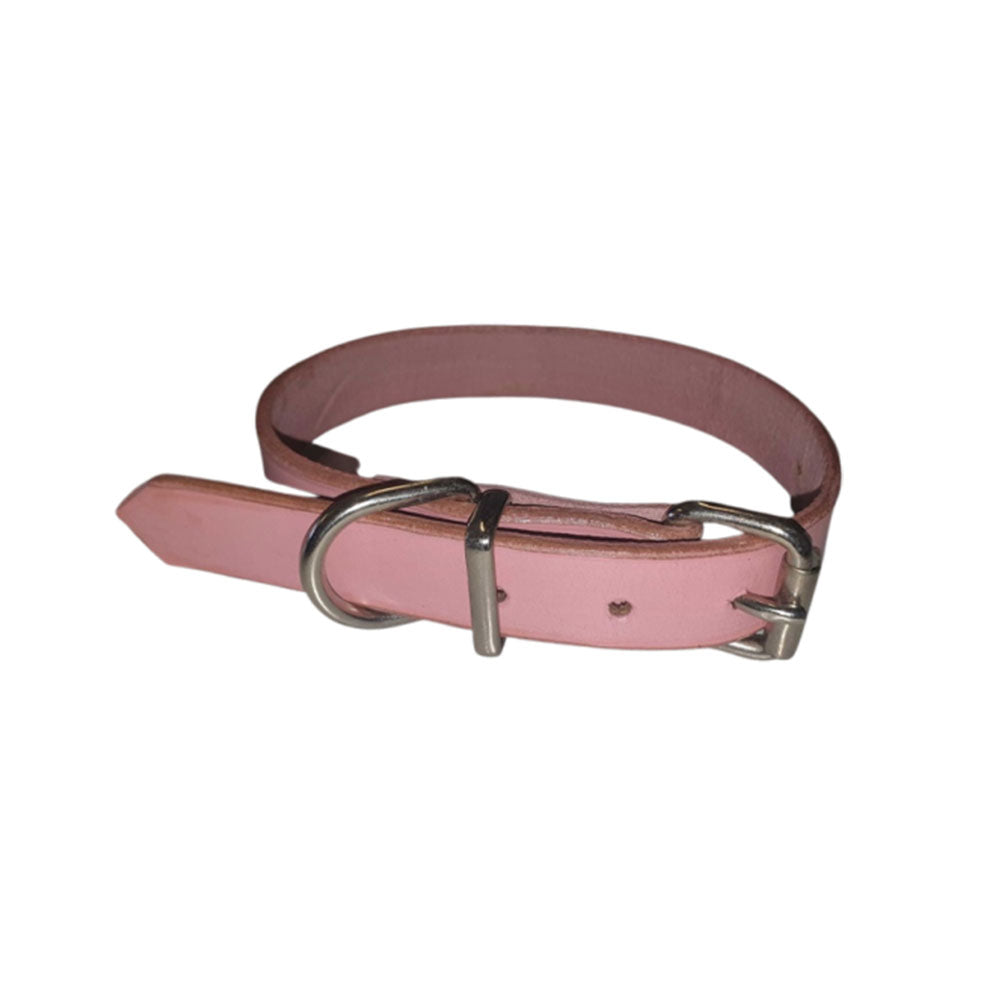 Leer Collar (roze)