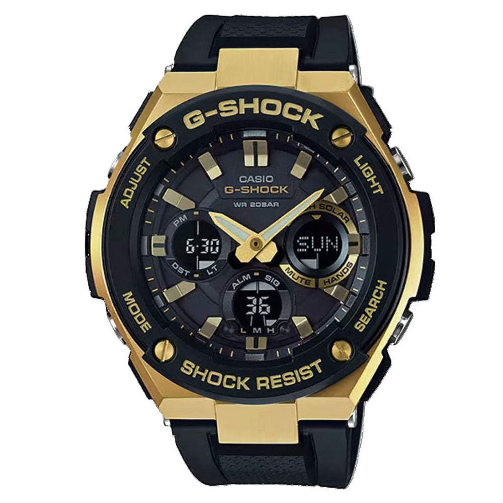 Casio G-Shock S-Steel Mens GSTS100G-1A Watch (Black/Gold)