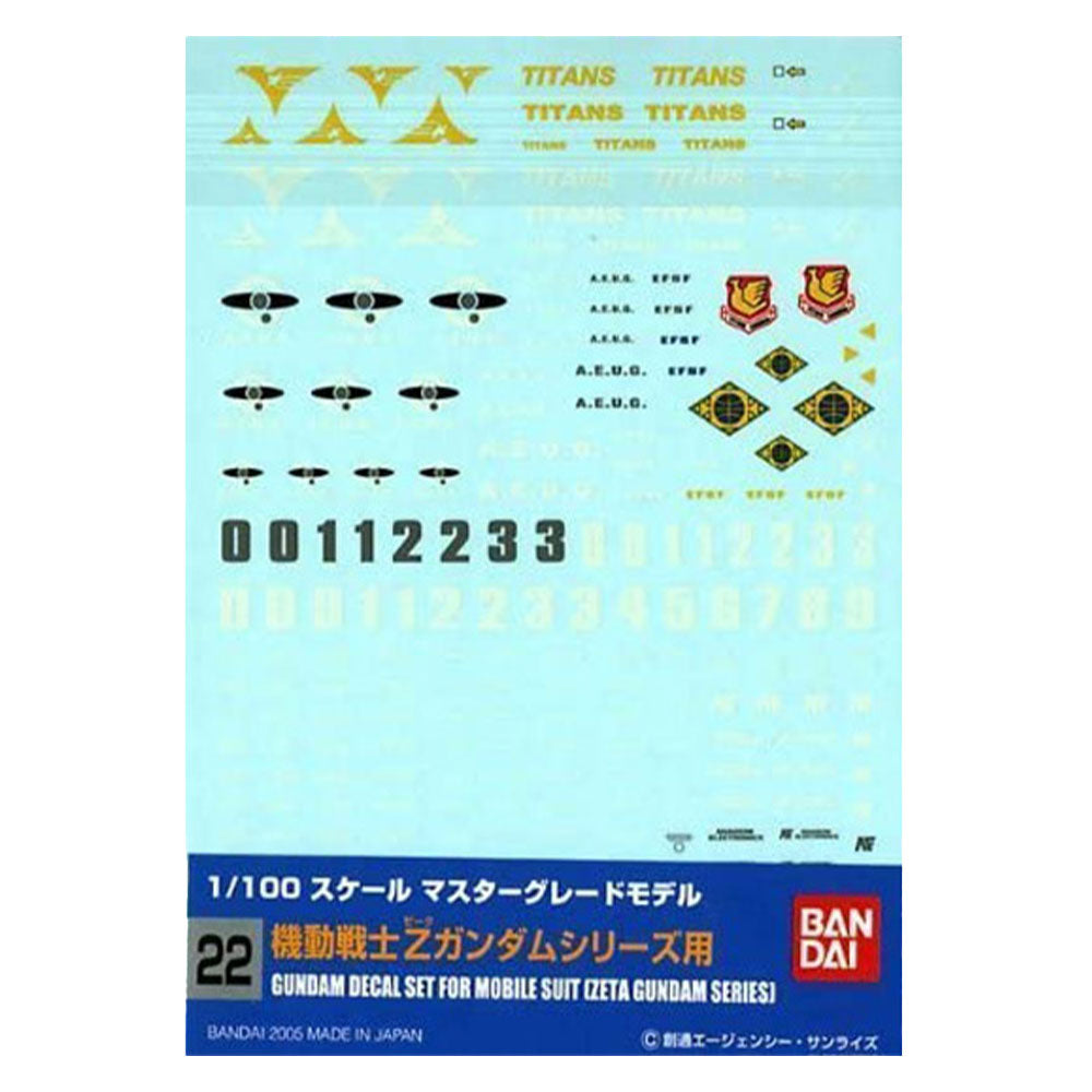 Gundam Master Grade Multius Decal