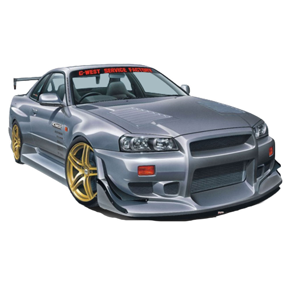 Aoshima Nissan C-West BNR34 Skyline GT-R 1/24 Scale Model