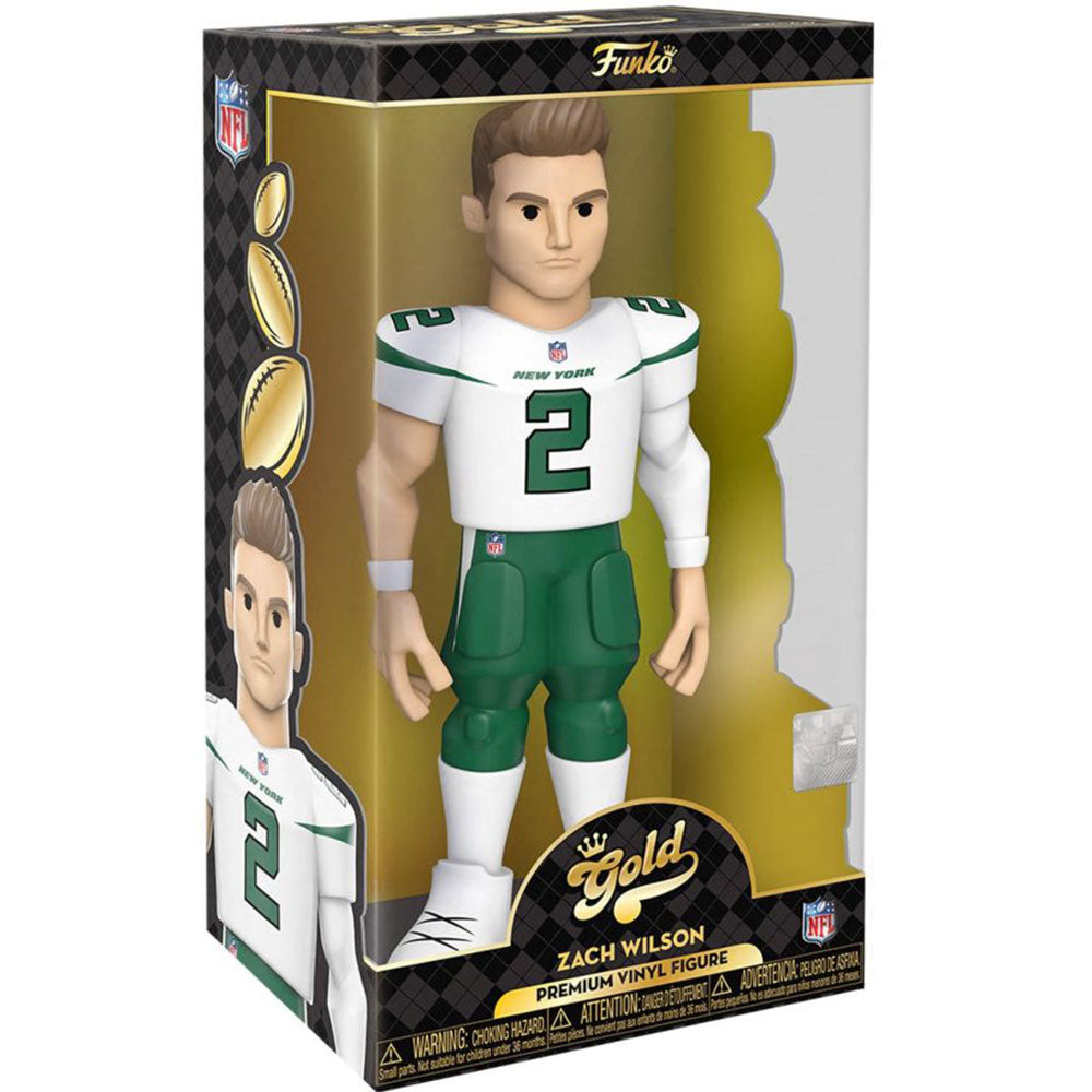 NFL: NY Jets Zach Wilson Vinyl Gold Chase Schepen 1 op 6