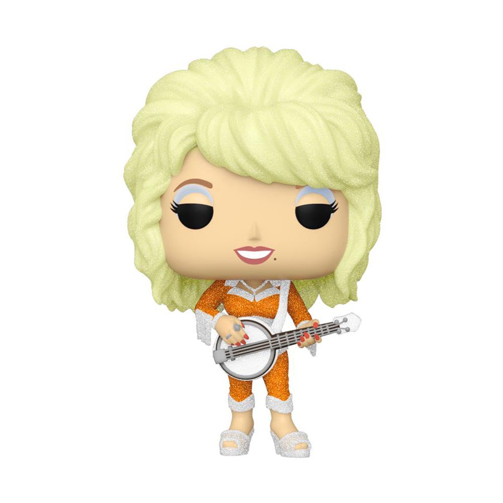 Dolly Parton w/ Guitar US Ex. Diamond Glitter Pop!