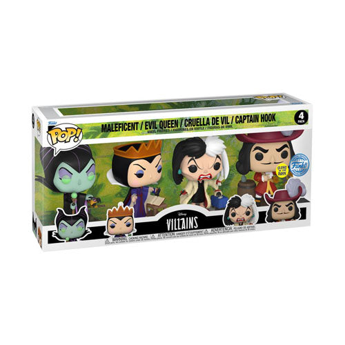 Disney: Villains US Exclusive Glow Pop! Vinyl 4-Pack