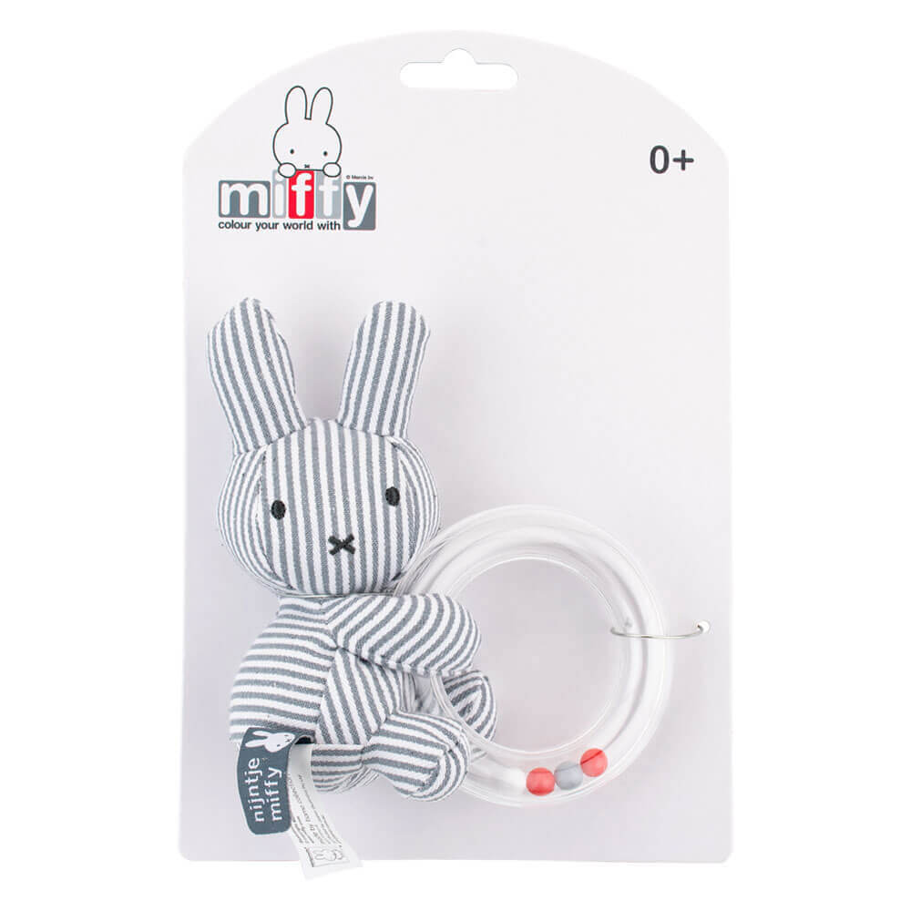 Miffy ring rattle med pärlor