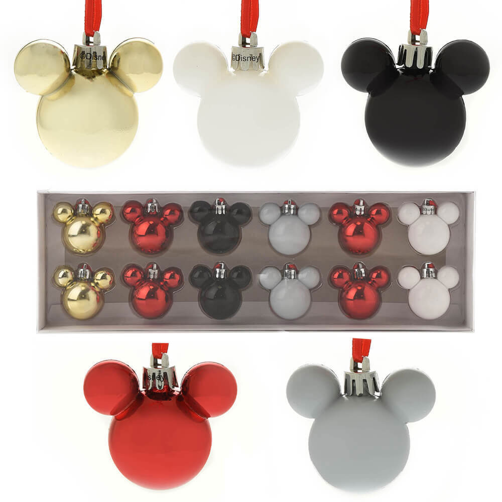 Disney Christmas Mickey Baubles (sæt af 12)