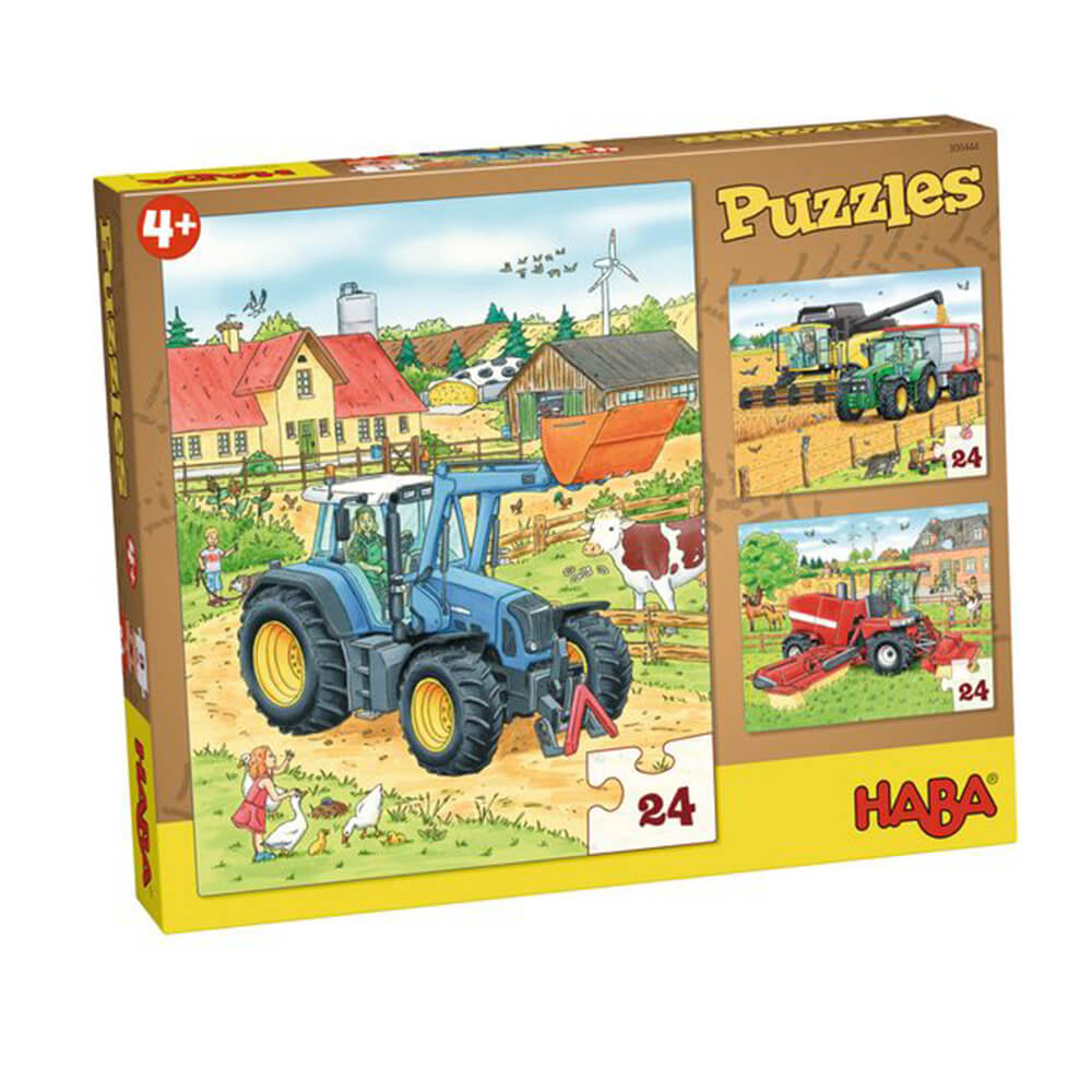 Haba quebra -cabeças com 3 desenhos 24pcs