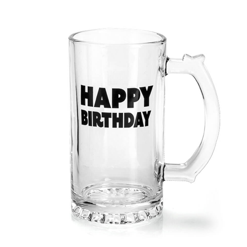 Feliz aniversário cerveja Stein