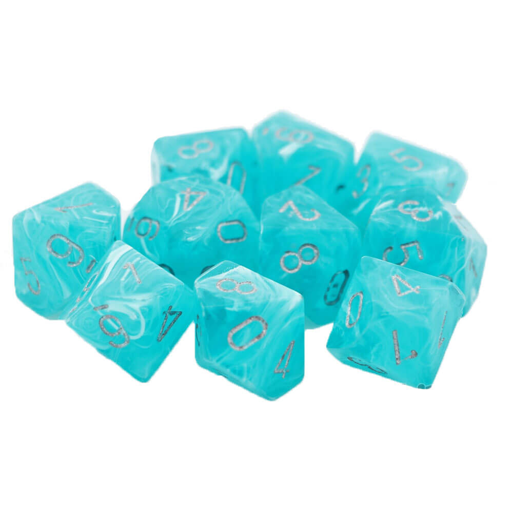 Chessex D10 Polyhedral 10-Die Cirrus Set