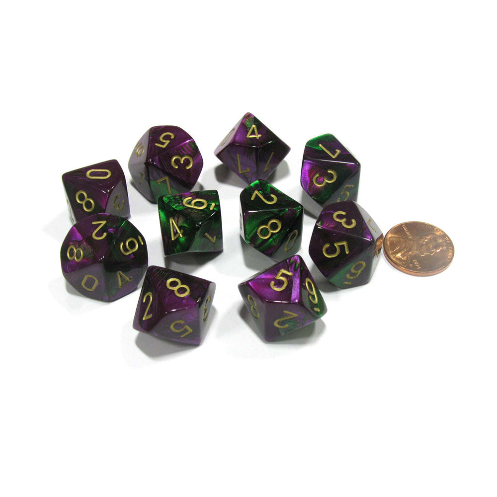 Chessex D10 Polihedral Kości (opakowanie 10)