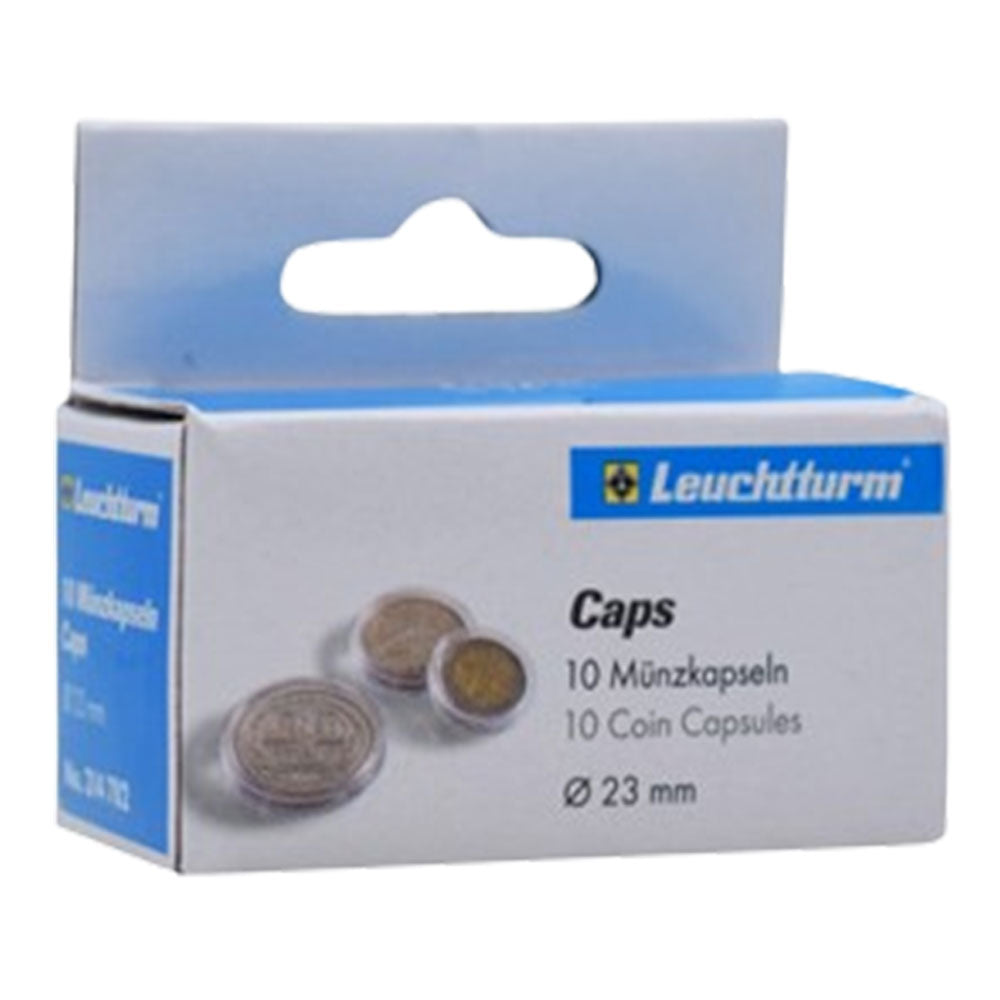 Capsules de monnaie Leuchtturm 10pk (de la taille 20-29)