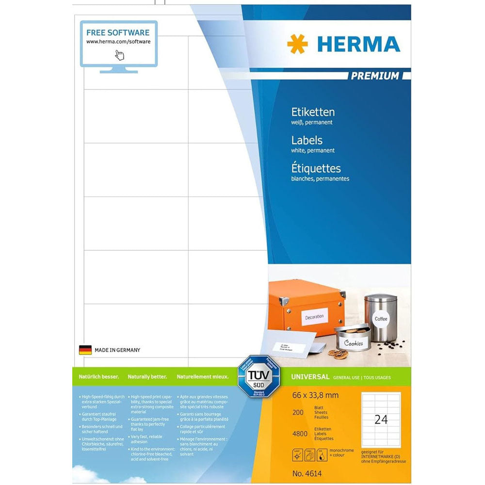 HERMA Premium mærker A4 66mm 200 pc