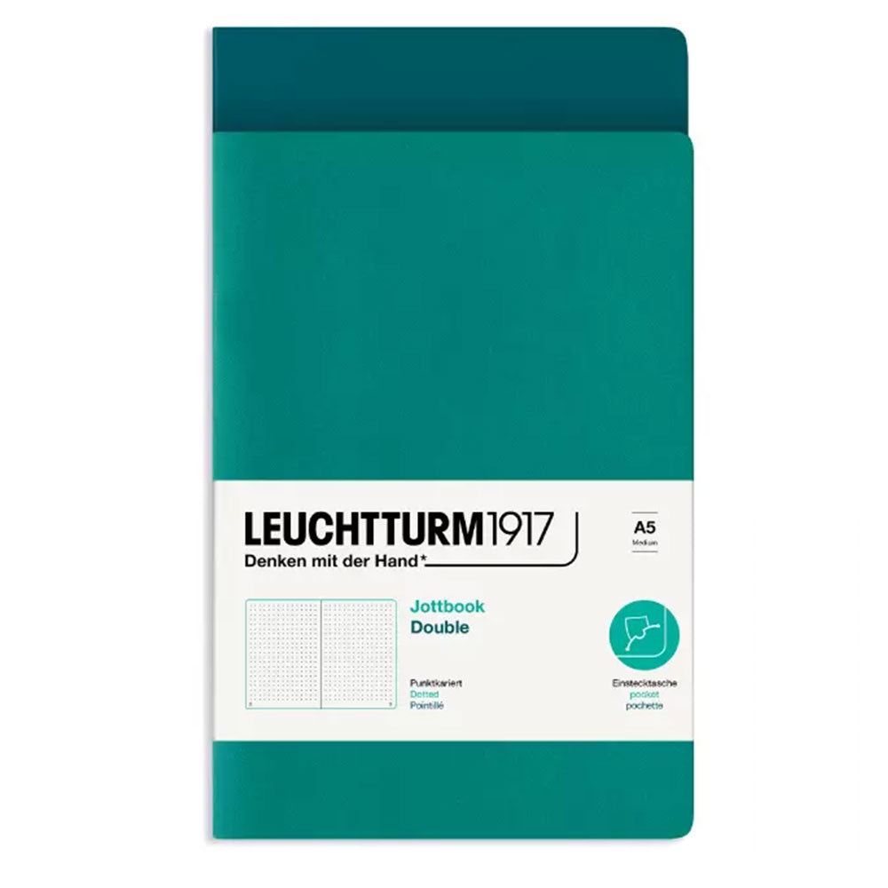 Twin Pack Leuchtturm Jottbook kropkował A5