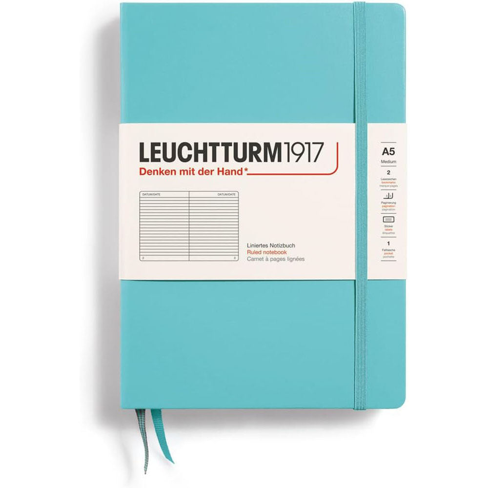 Leuchtturm Hardcover styrde anteckningsbok A5 (blå)