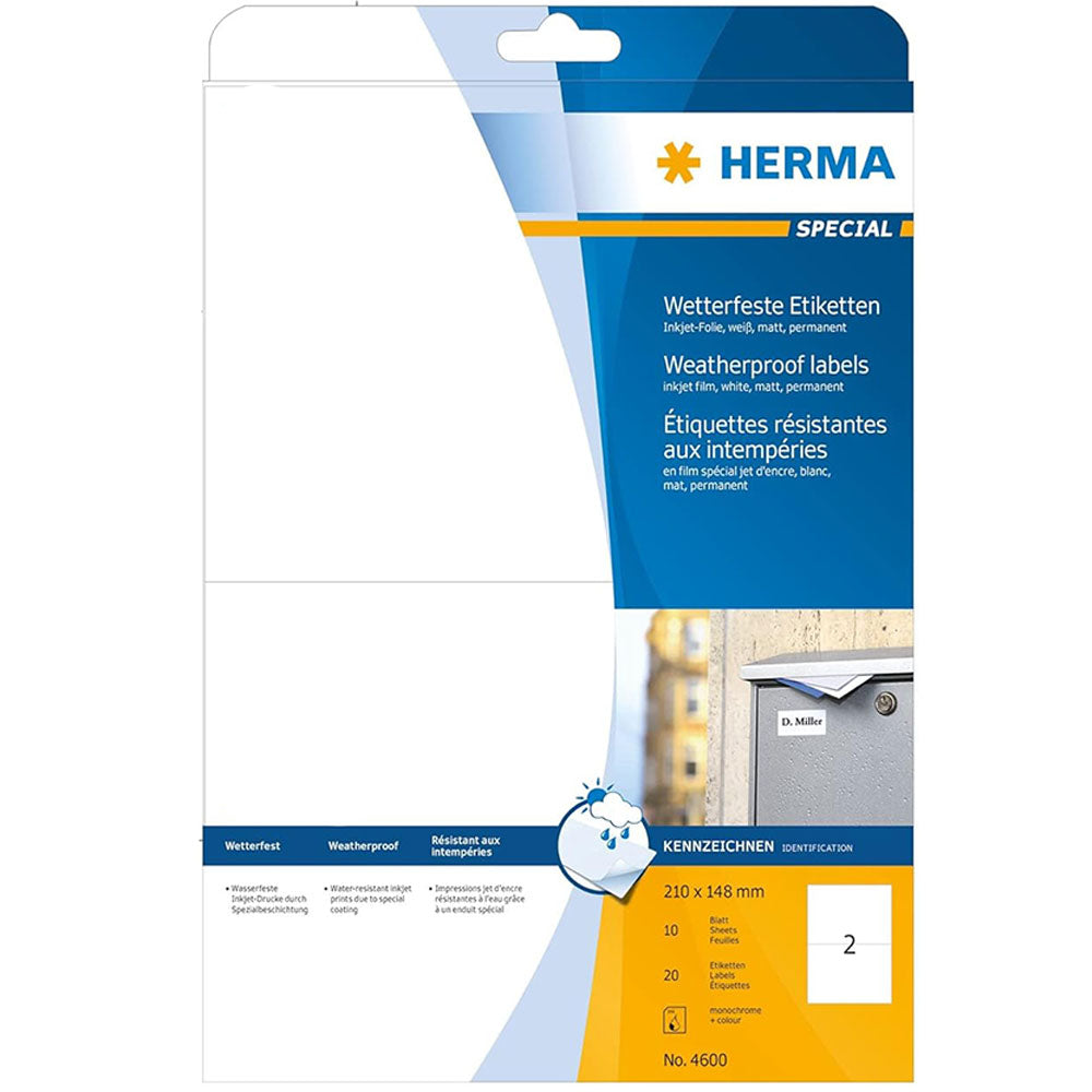 Herma Weatherproof Inkjet Etykiety A4 10pc