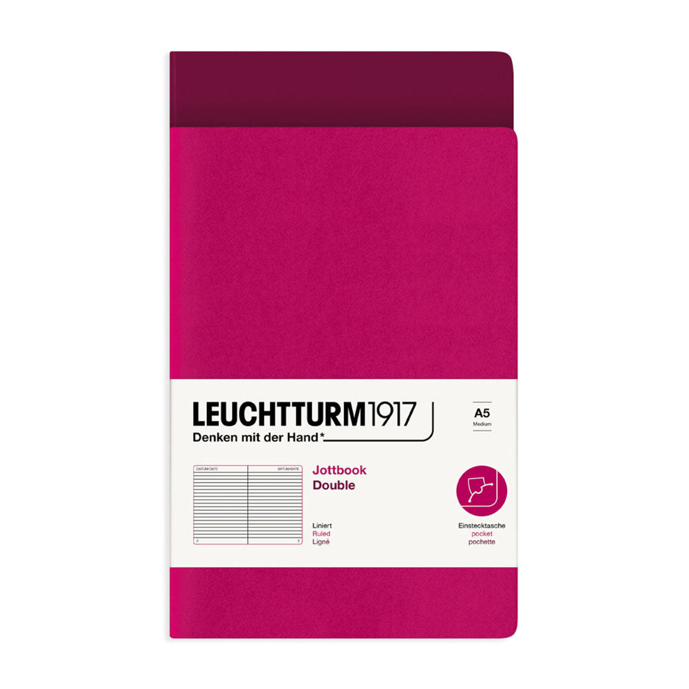 Leuchtturm Twin Pack Jottbook Lined A5