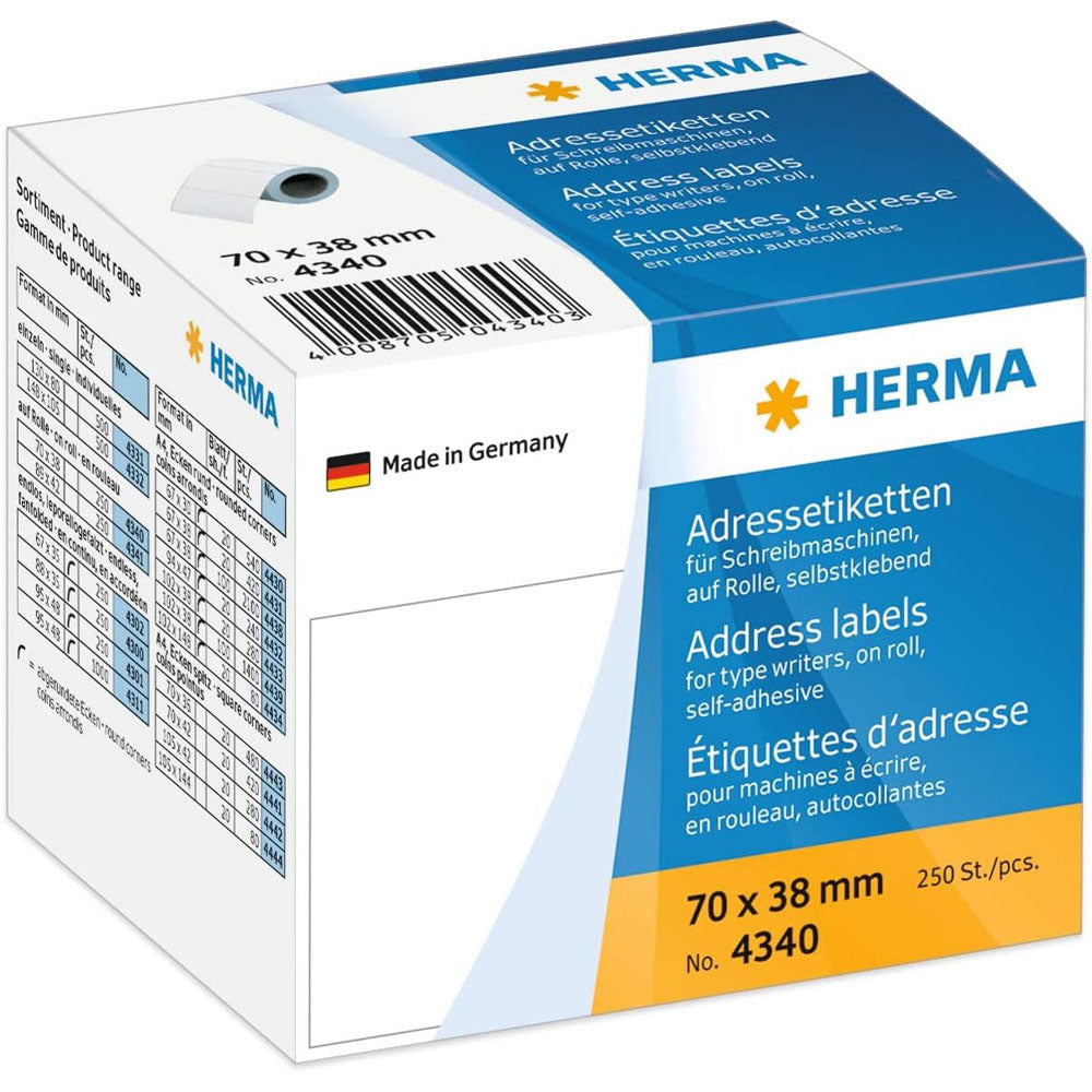 Herma Adresse label Roll White