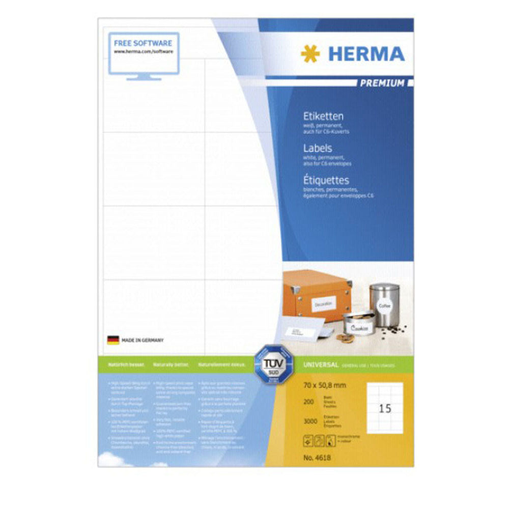 HERMA Premium -mærker A4 70mm 200 pc