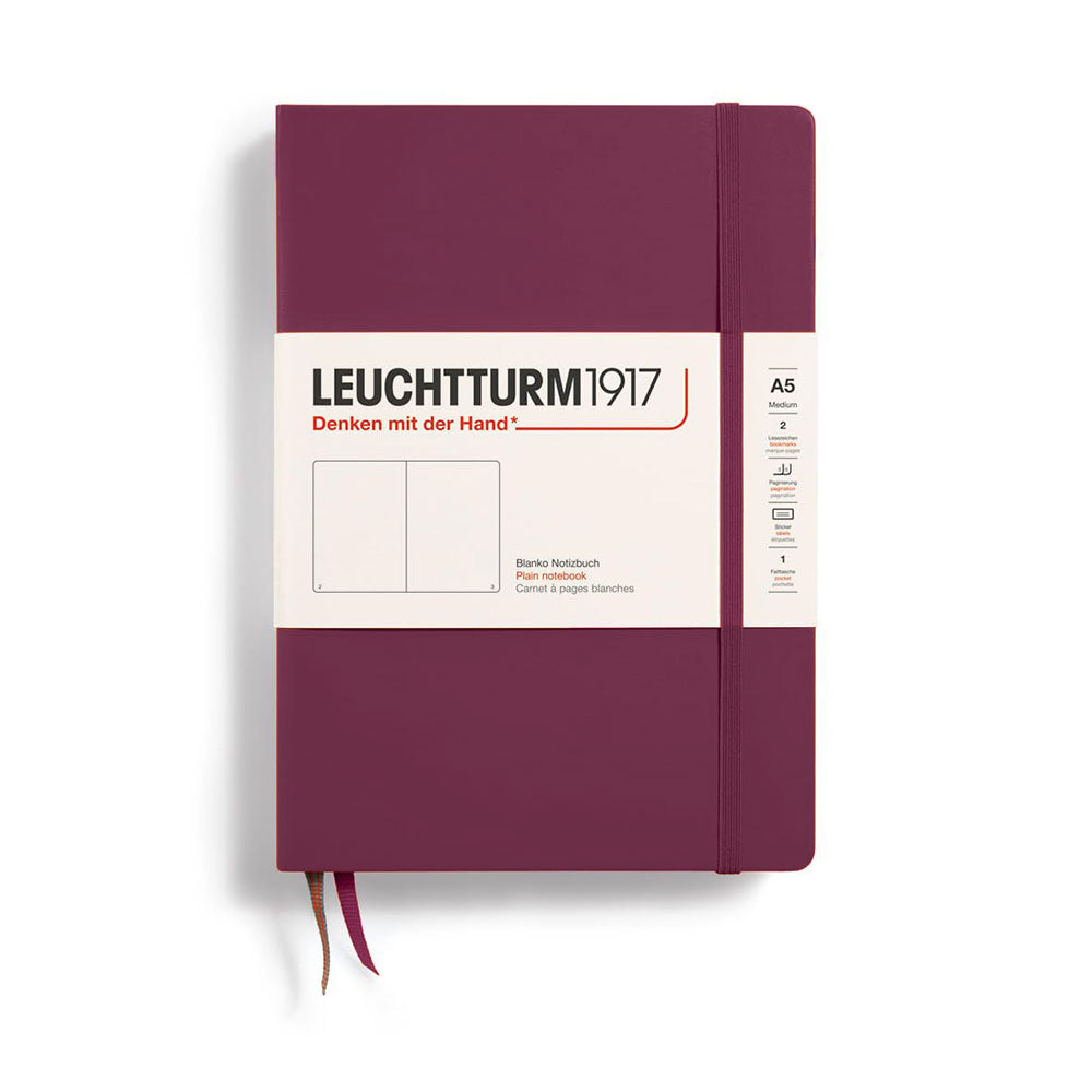 Leuchtturm Hardcover Plain Notebook A5 (röd)