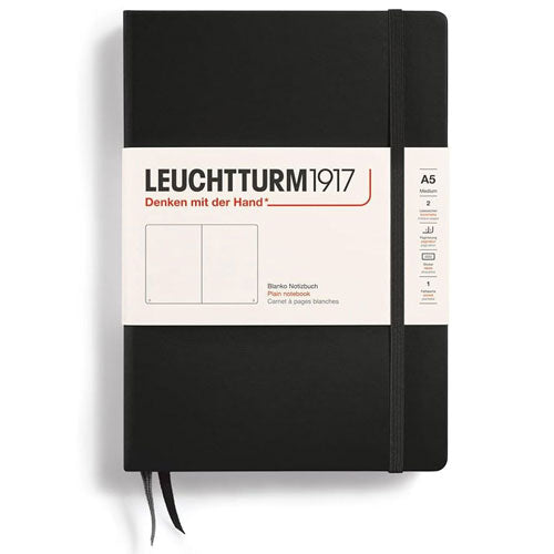 Leuchtturm Leather A5 Notebook 251pg (Black)