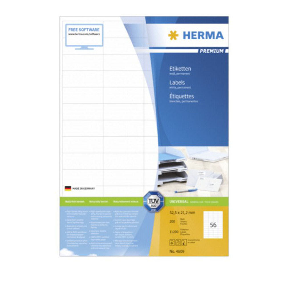 Herma Premium Labels A4 52,5mm 200 st