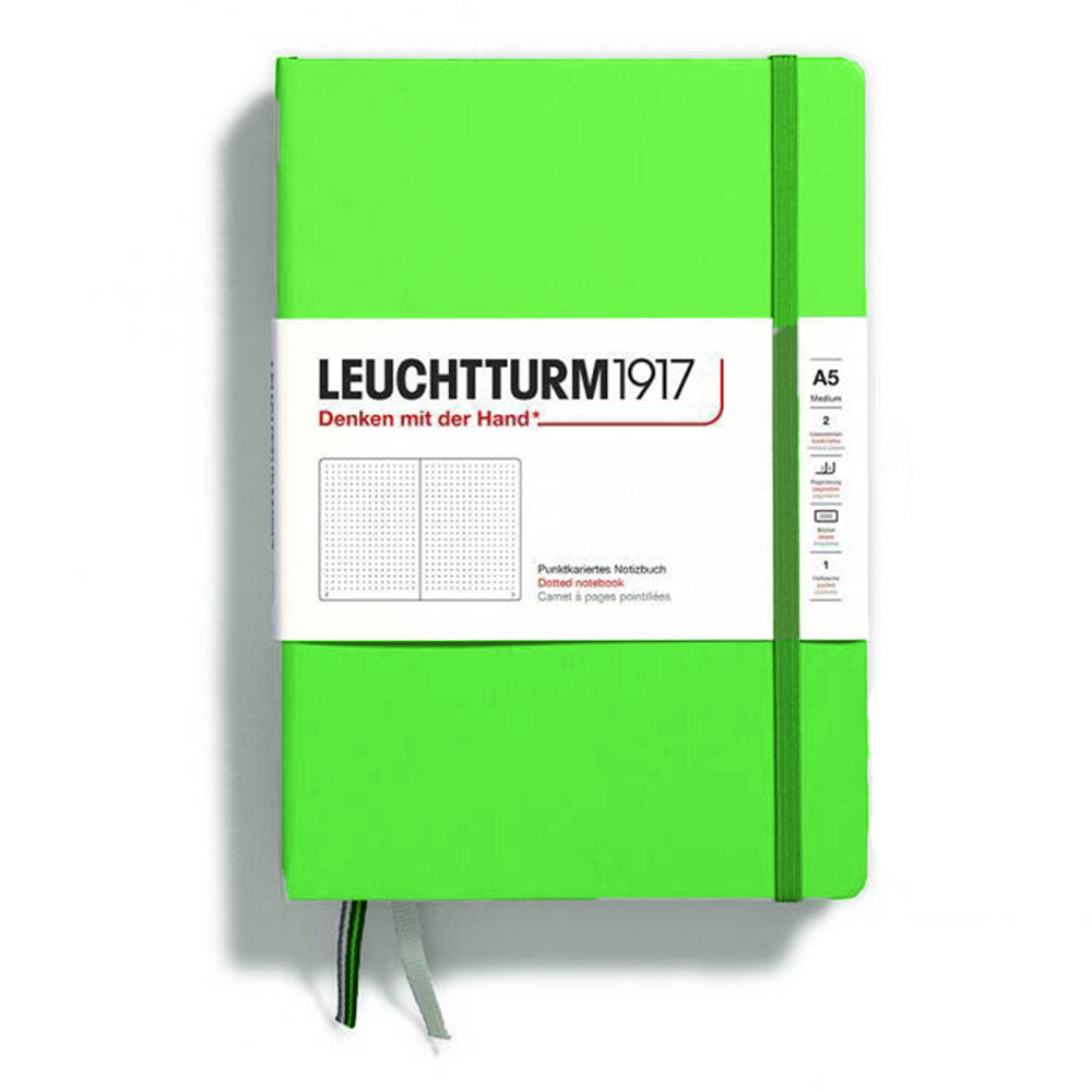 Leuchtturm w twardej okładce kropkowana notebook A5 (zielony)