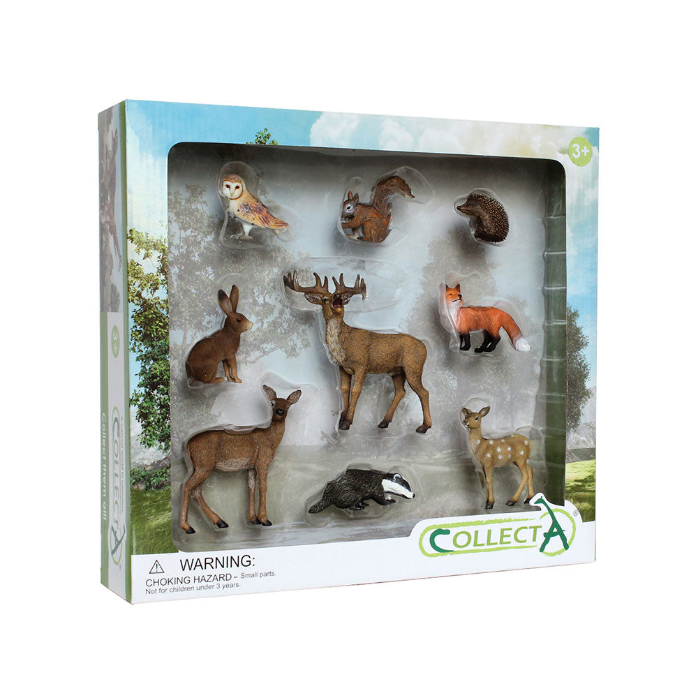 Set de regalos de figuras de animales de bosque de bosque