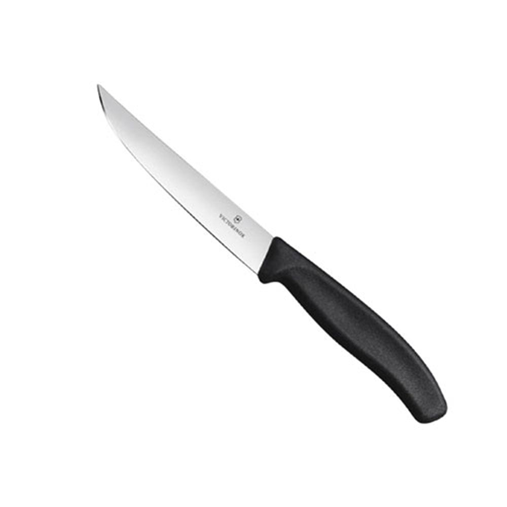 Wide Blade Straight Edge Steak Knife 12cm (svart)