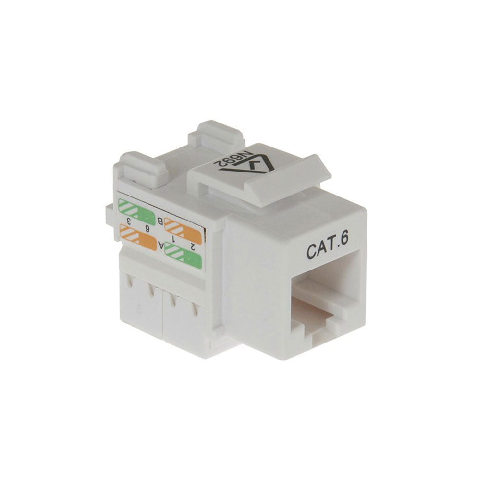 RJ45 Cat 6 Keystone Socket (White)