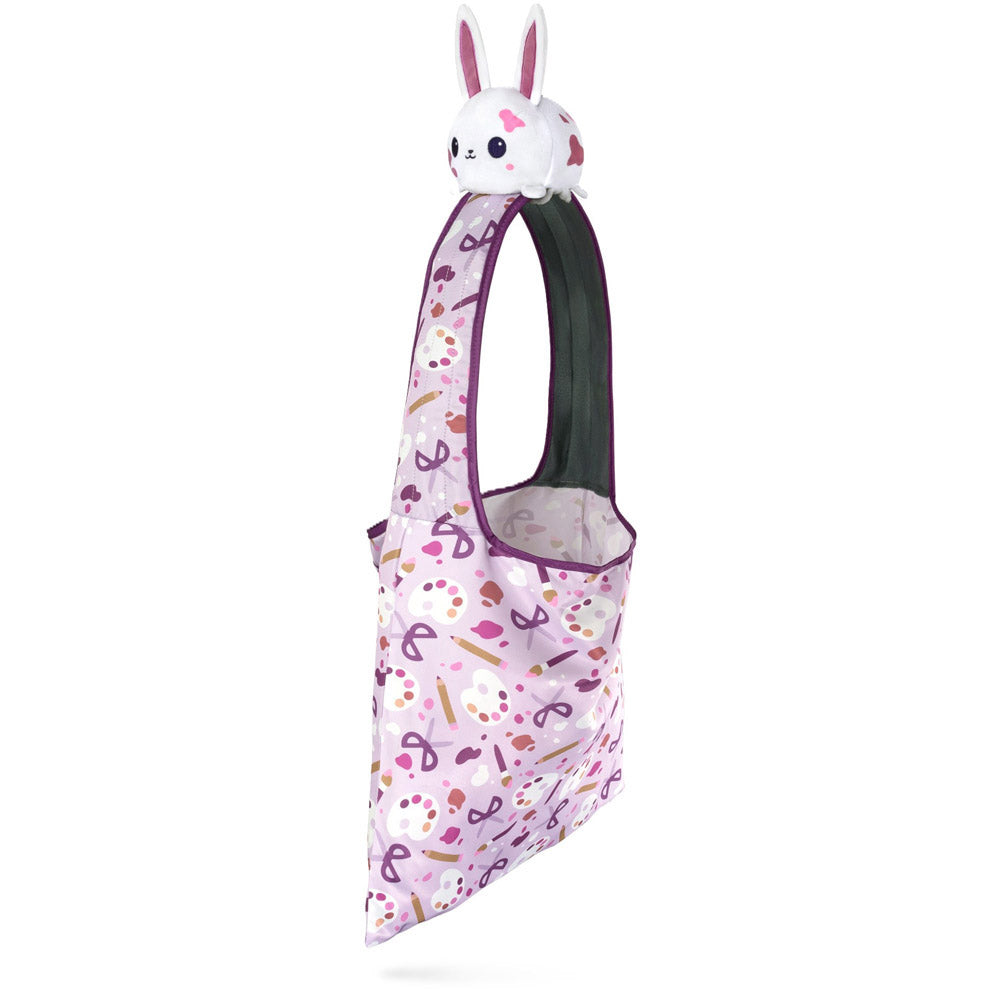 Light Purple Crafting Tote & White Crafting Bunny Plushie