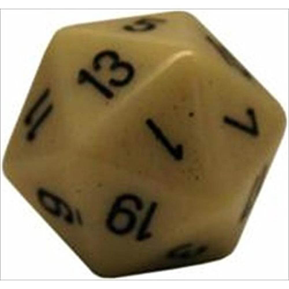 D20 terninger ugjennomsiktig (34 mm)