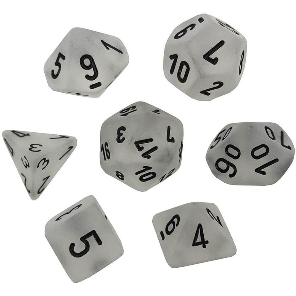 D7 die set terning frostet poly (7 terninger)