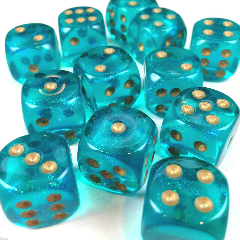 D6 DICE Borealis 16mm (12 dados)