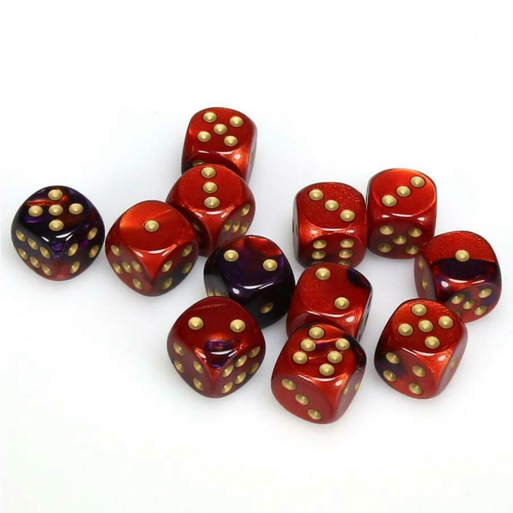 D6 Dice Gemini 16 mm (12 kości)