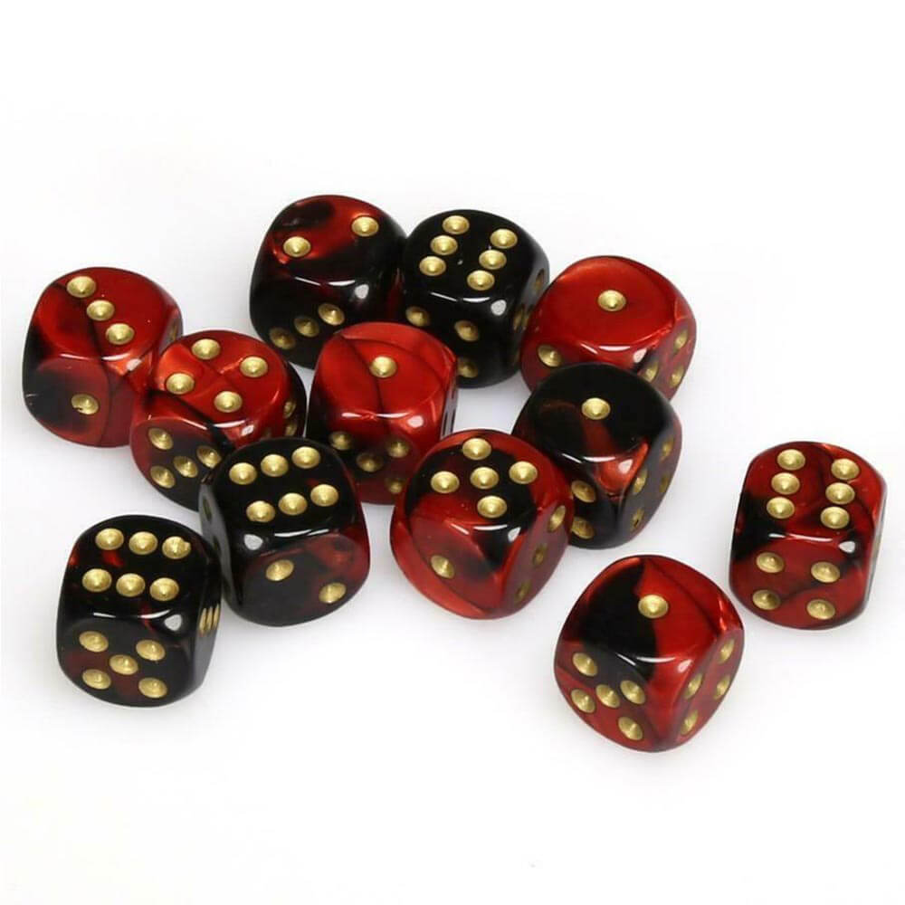 D6 Dice Gemini 16 mm (12 kości)