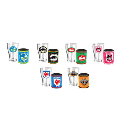 NRL Heritage Pint Glass & Can Cooler Pack