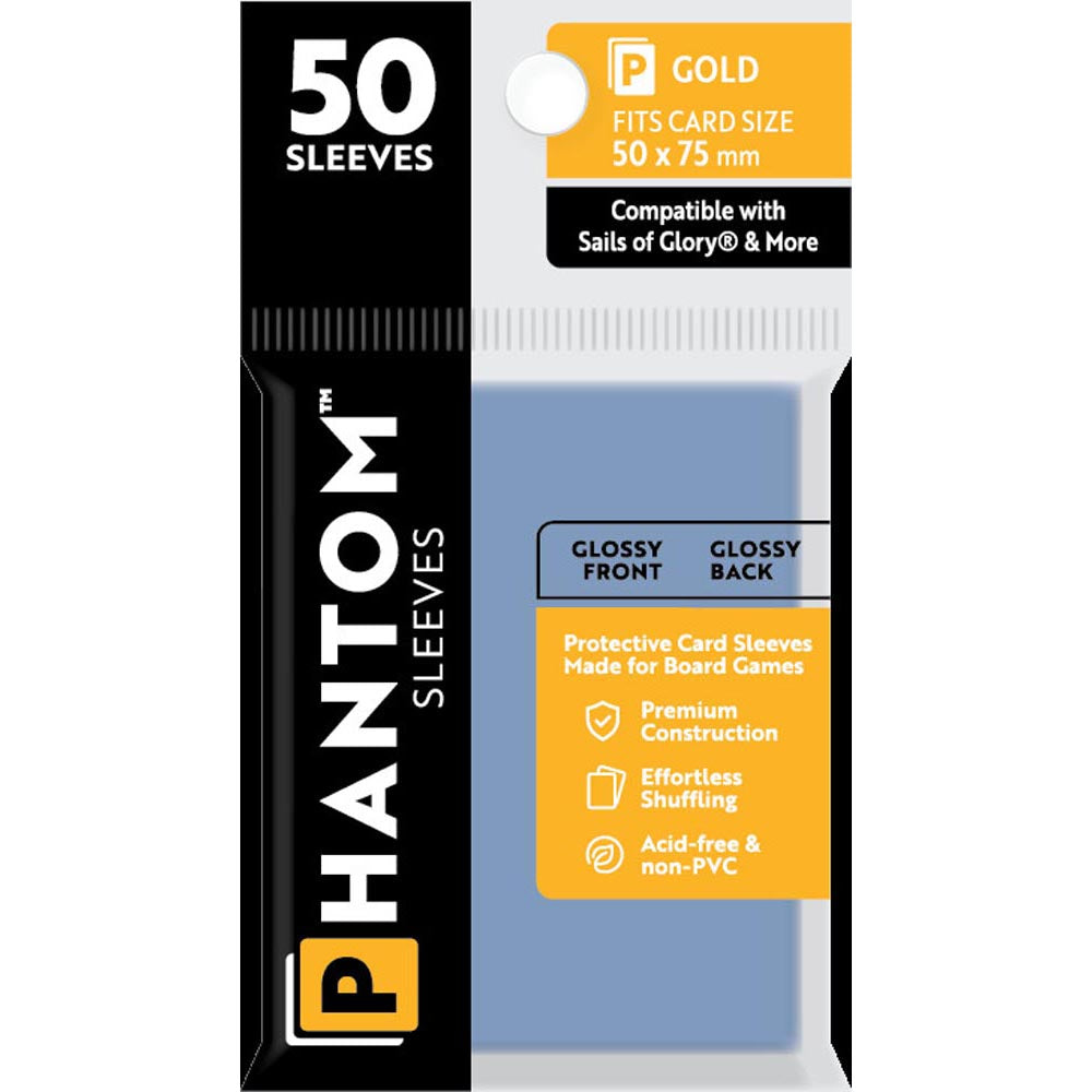 Gold Phantom Sleeves 50pcs (50x75 mm)